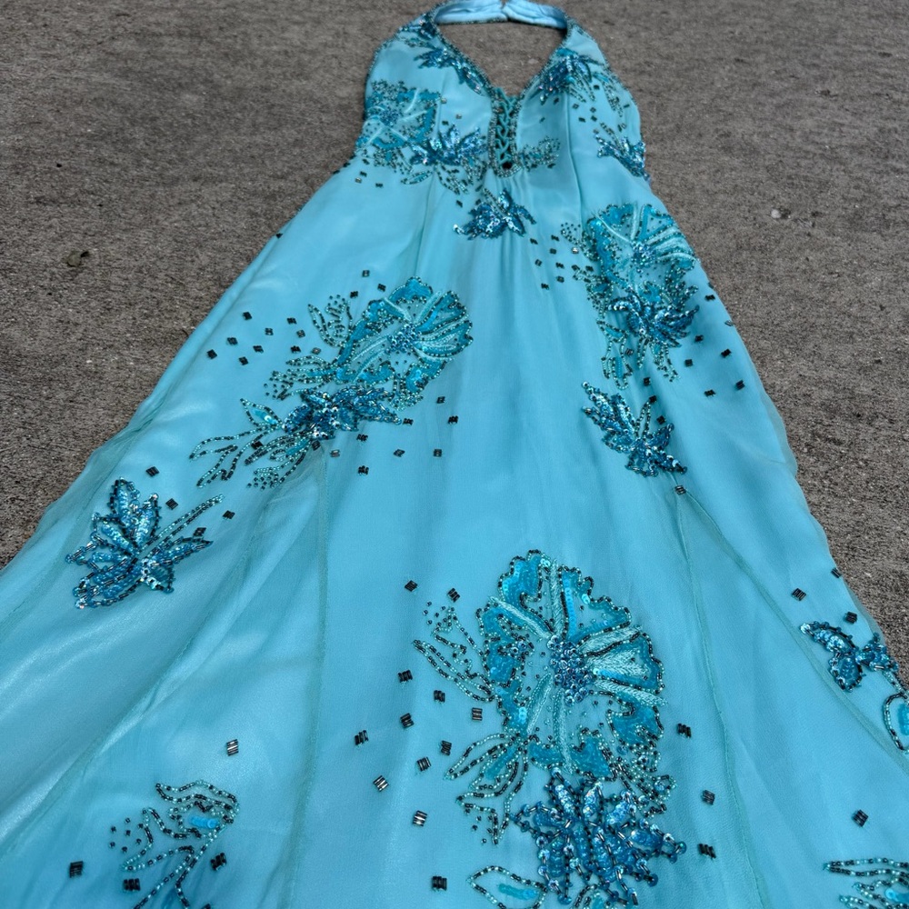 Vintage Y2K 100% Silk Beaded Dress Vintage Beaded Dress Vintage Prom Y2K Fairy - Picture 7 of 14